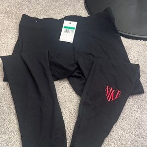 Nike Kids Black and Pink Leggings